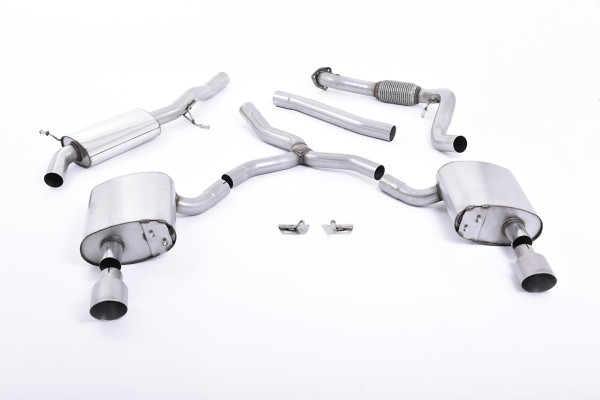 Milltek SSXAU613 Cat-back Dual 100mm GT100 passend für: Audi A4 2.0 TFSI B9 Quattro Saloon & Avant (