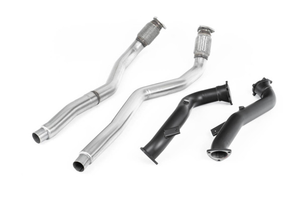 Milltek SSXAU634 Large-bore Downpipes and Cat Bypass Pipes - Audi S6 4.0 TFSI C7 quattro (2012 - 20