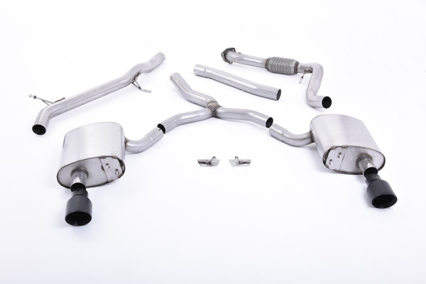Milltek SSXAU615 Cat-back Dual GT100 passend für: Audi A4 2.0 TFSI B9 Quattro Saloon & Avant (Non OP