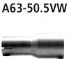 Bastuck A63-50.5VW Hyundai i30 i30 Benziner Adapter Komplettanlage auf Serienanlage oder Endschalldä