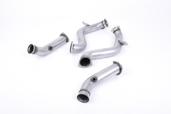 Milltek SSXMZ119 Large-bore Downpipes and Cat Bypass Pipes - Mercedes C-Class C63 & C63 S (W205) Sa