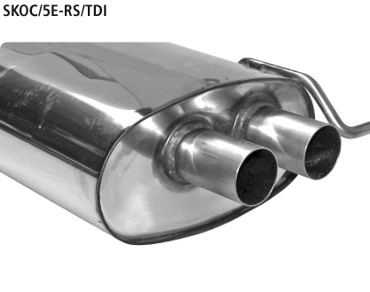 Bastuck SKOC/5E-RS/TDI Skoda Octavia III Octavia III 5E RS TDI Endschalldämpfer LH mit 2x Ausgangsro