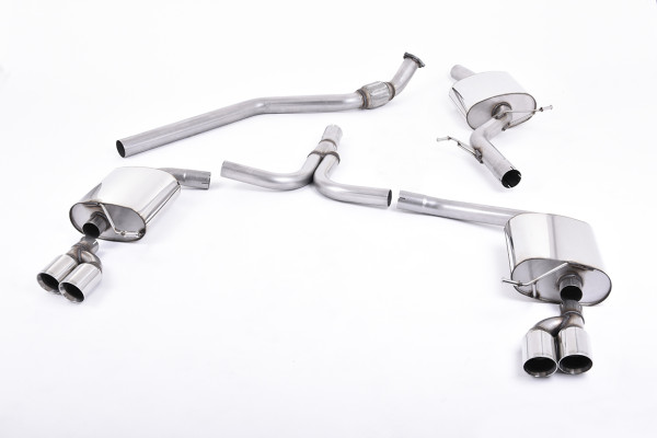 Milltek SSXAU303 Cat-back Twin 80mm GT80 passend für: Audi A4 2.0 TFSI S line B8 (2WD and quattro Ti
