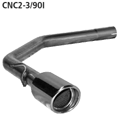 Bastuck CNC2-3/90I Citroen C2 Endrohrsatz mit Einfach-Endrohr LH 1x Ø 90 mm