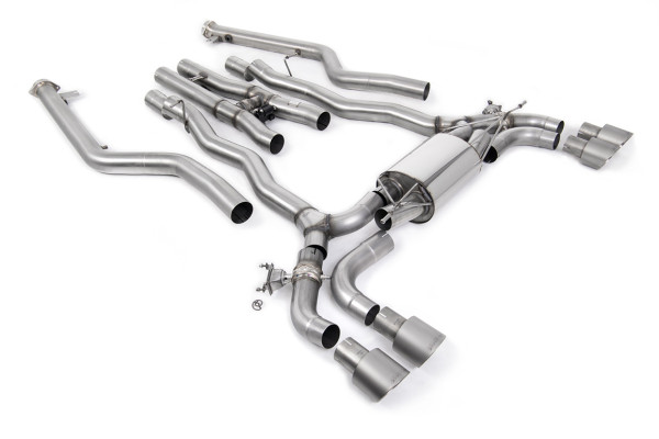 Milltek SSXBM1229 Cat-back Quad 100mm GT100 passend für: BMW 5 Series M5 & M5 Competition 4.4l Twin