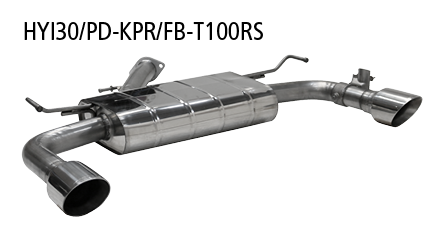 Bastuck HYI30/PD-KPR/FB-T100RS Hyundai i30 i30 Fastback N 2.0 T-GDI Performance Endschalldämpfer mit