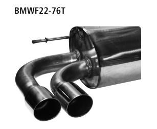 Bastuck BMWF22-76T BMW 2er F22 Coupé / 2er F23 Cabrio 2er F22 / F23 2.0l Turbo Endschalldämpfer mit