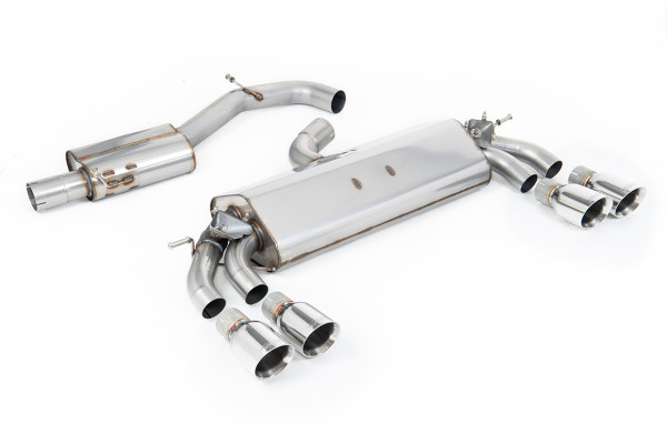 Milltek SSXAU784 Cat-back Quad 100mm GT100 - Audi S3 2.0 TFSI quattro Sportback 8V.2 (GPF Equipped M