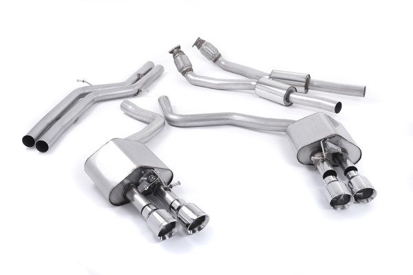 Milltek SSXAU443 Cat-back Quad 100mm GT100 - Audi S6 4.0 TFSI C7 quattro (2012 - 2018)