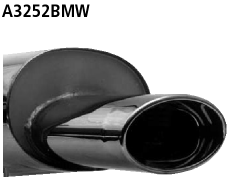 Bastuck A3252BMW BMW 3er E36 325i / 328i Endschalldämpfer mit Einfach-Endrohr oval 153 x 95 mm