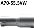 Bastuck A70-55.5VW Volkswagen Golf 6 Golf 6 GTI Adapter Komplettanlage auf Serie auf Ø 55.5 mm