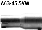 Bastuck A63-45.5VW Audi A3 8L / S3 8L A3 8L nicht Quattro Adapter Endschalldämpfer auf Serienanlage