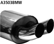 Bastuck A3503BMW BMW 3er E36 316i / 318i Endschalldämpfer DTM mit Doppel-Endrohr 2 x Ø 76 mm BMW 316