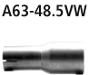 Bastuck A63-48.5VW Hyundai i30 i30 Benziner Adapter Komplettanlage auf Serienanlage oder Endschalldä