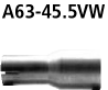 Bastuck A63-45.5VW Audi A4 / S4 B6/B7 A4 B6/B7 (Bj. 2000-2008) 4 Zyl. 2WD Limousine, Avant (8E) / Ca