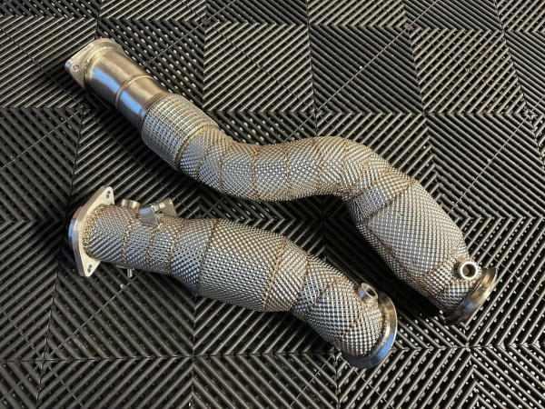 EXH Downpipe V4 BMW S58 M2 G87 / M3 G80 / M4 G82 / X3M / X4M 200 Zellen