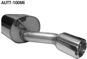 Bastuck AUTT-100Mi Audi TT TT 8N nicht Quattro Endschalldämpfer mit Einfach-Endrohr 1 x Ø 100 mm (im