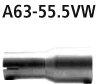 Bastuck A63-55.5VW Hyundai i30 i30 Benziner Adapter Komplettanlage auf Serienanlage oder Endschalldä